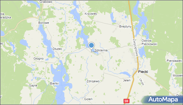 mapa Krzywy Róg, Krzywy Róg gmina Piecki na mapie Targeo